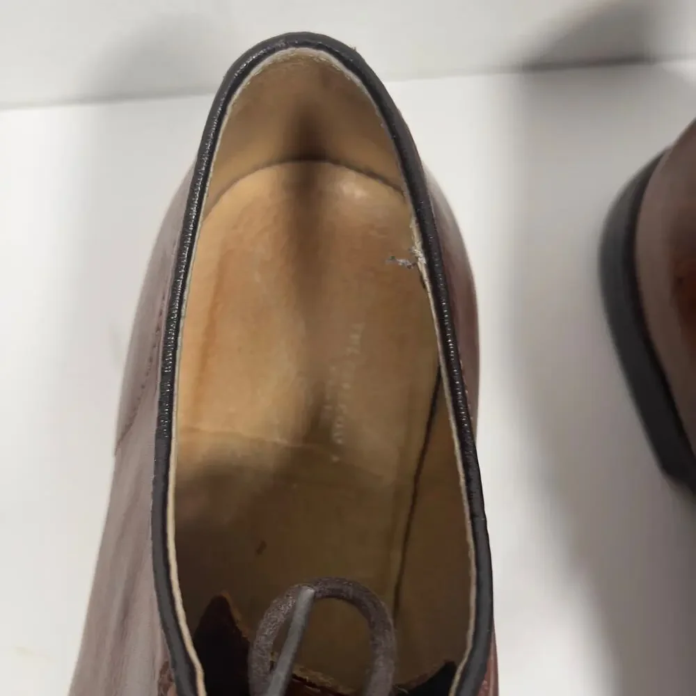 Frye James Plain Toe Leather Oxford Derby 19406 Dark Brown Size 11.5D Shoe